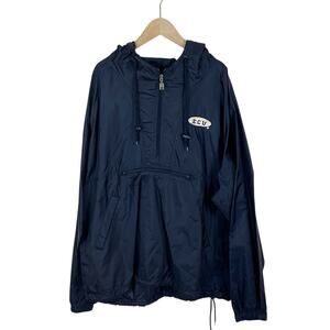 Vintage Y2K Navy Blue ECU East Carolina University Windbreaker Jacket Large